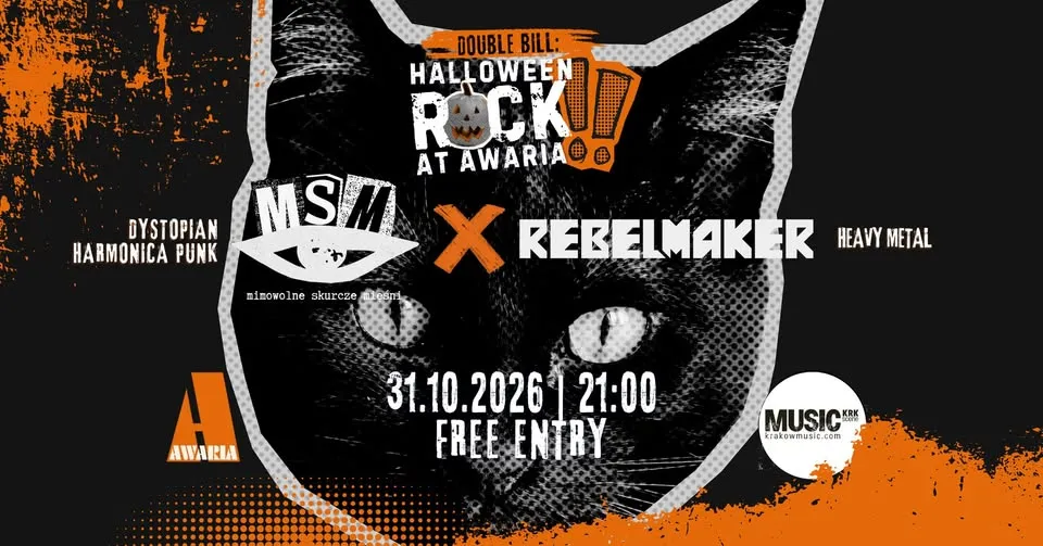 🎃 HALLOWEEN ROCK: MSM × REBELMAKER | AWARIA | KRAKÓW
