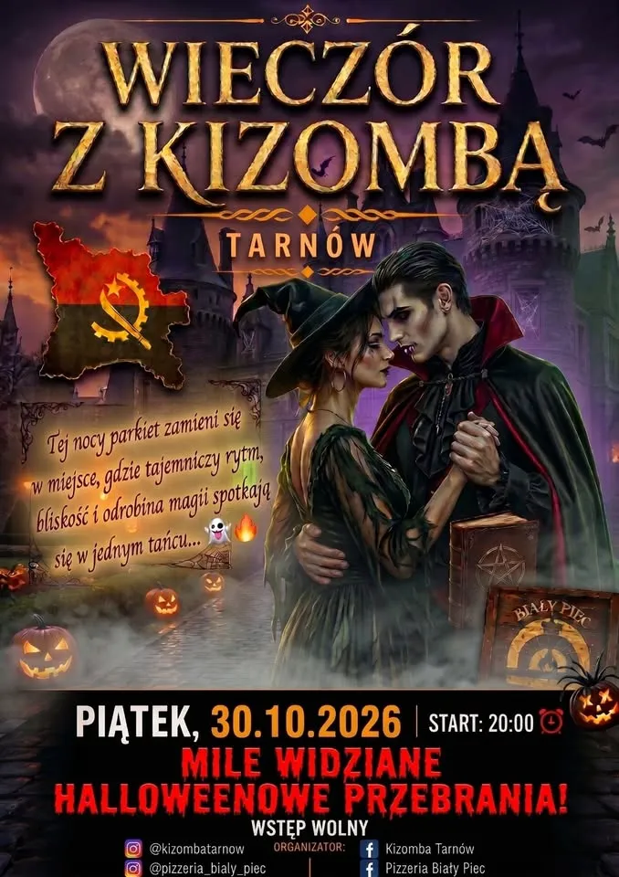 HALLOWEENOWY WIECZÓR Z KIZOMBĄ W PIZZERII BIAŁY PIEC