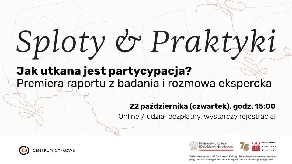 Jak utkana jest partycypacja? Premiera raportu badania „Sploty i Praktyki” z rozmową ekspercką