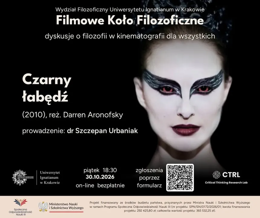 Filmowe Koło Filozoficzne – Czarny łabędź (2010), reż. Darren Aronofsky